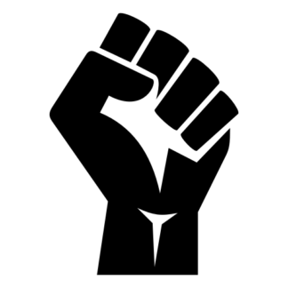 Raised Fist Decal (Black)